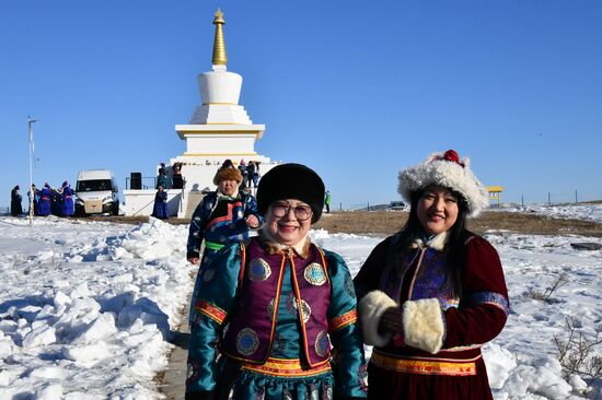Russia Religion Buddhism New Year Celebration