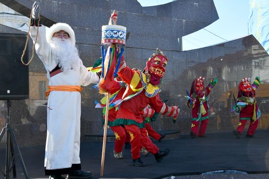 Russia Religion Buddhism New Year Celebration