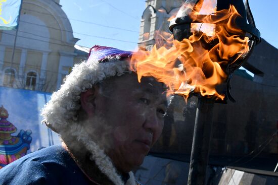 Russia Religion Buddhism New Year Celebration