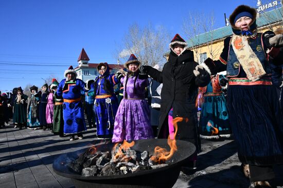Russia Religion Buddhism New Year Celebration