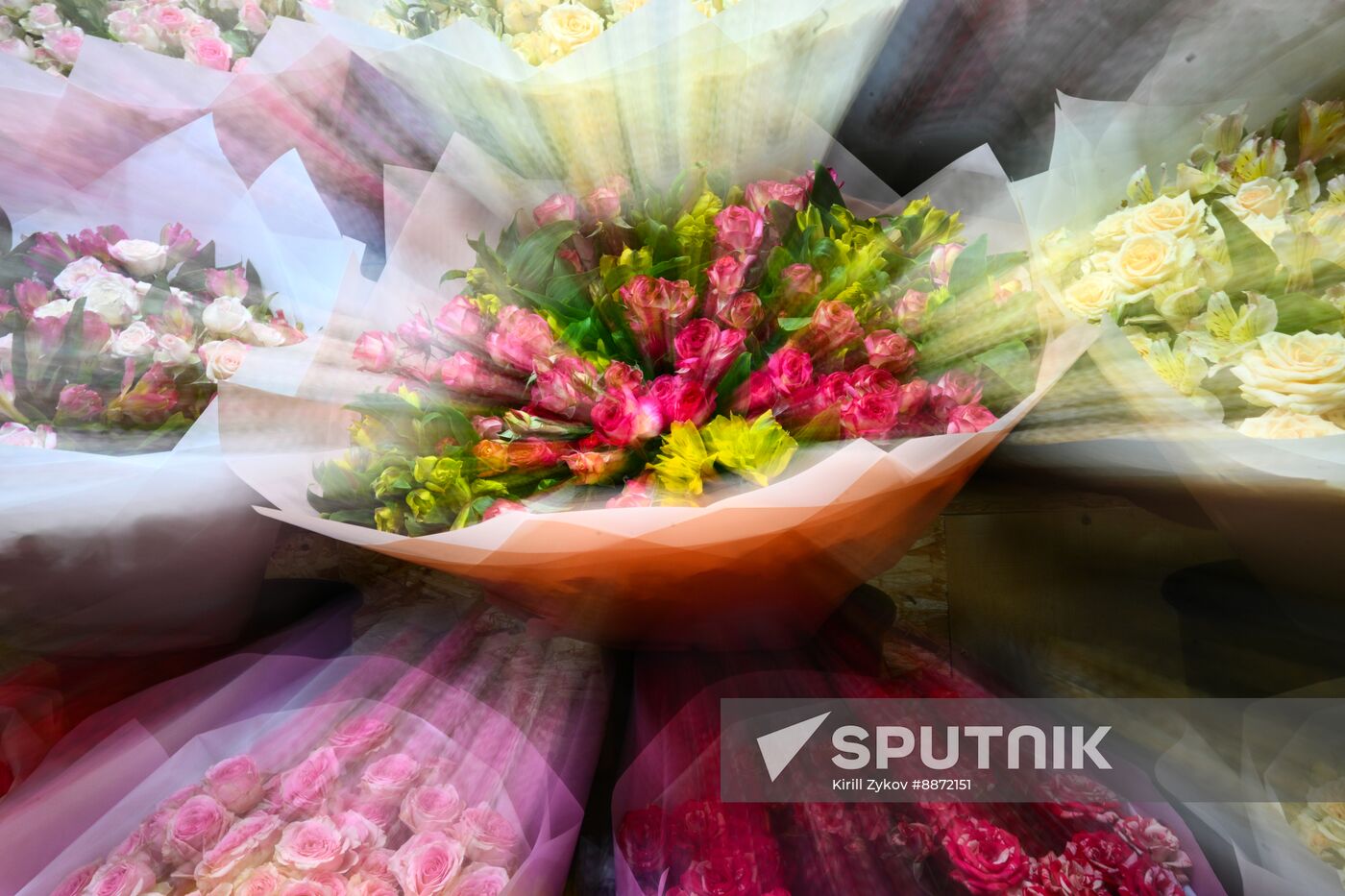 Russia Women’s Day Flowers Selling