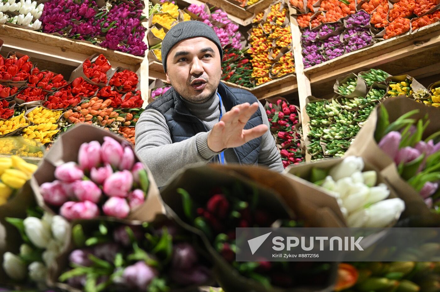 Russia Women’s Day Flowers Selling