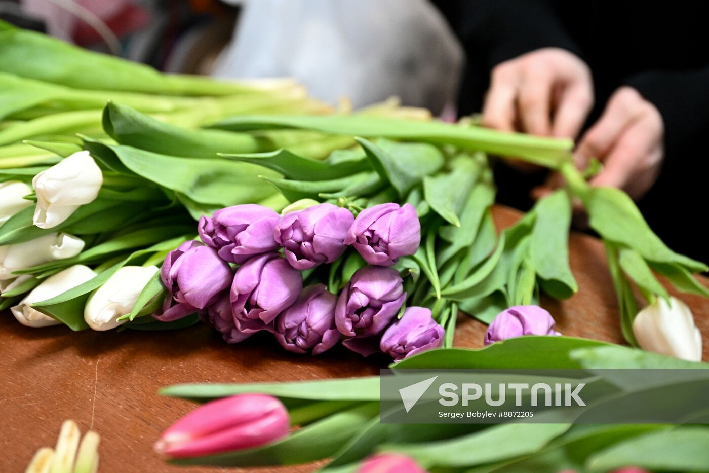 Russia Women’s Day Flowers Selling