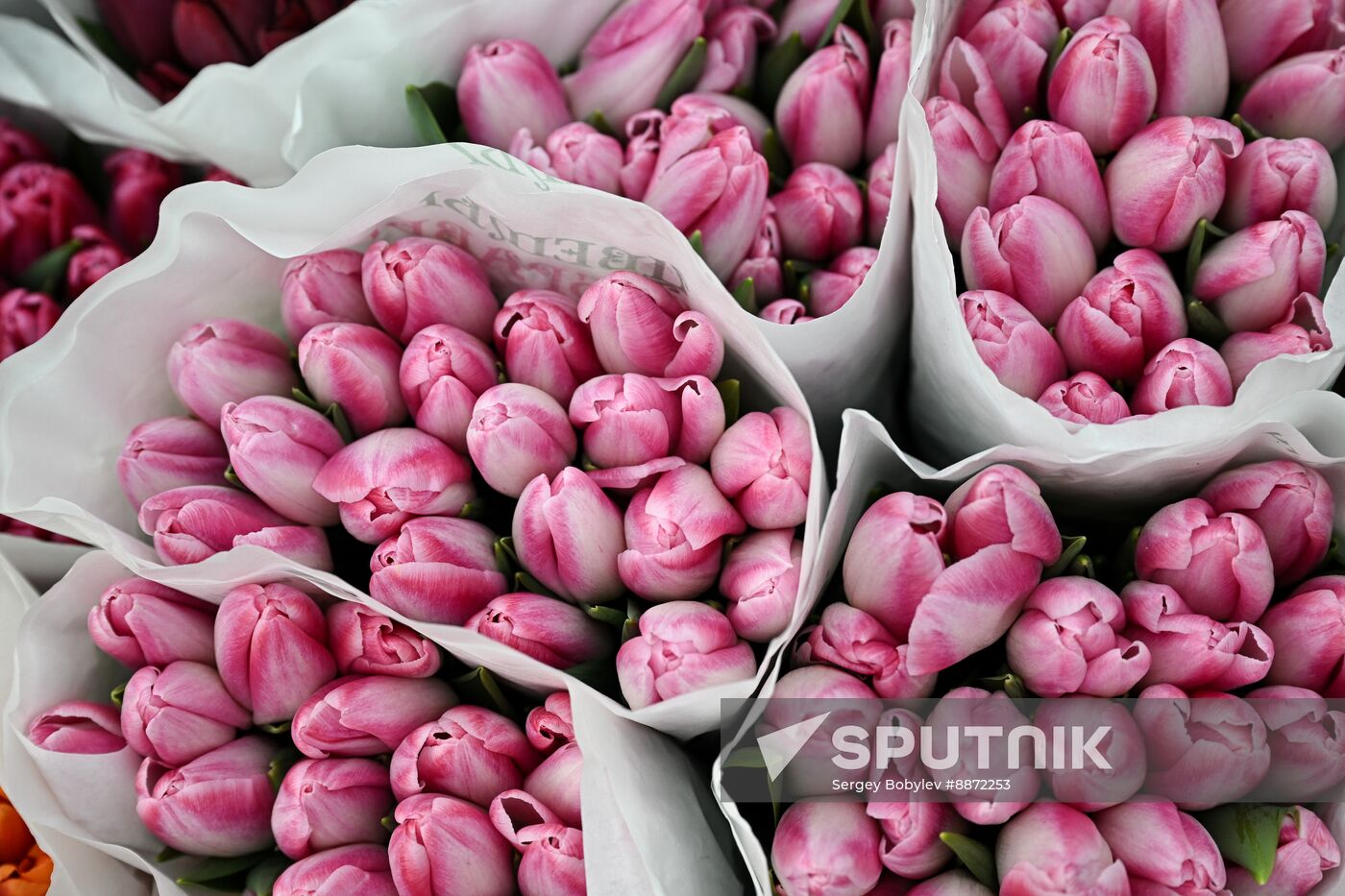 Russia Women’s Day Flowers Selling