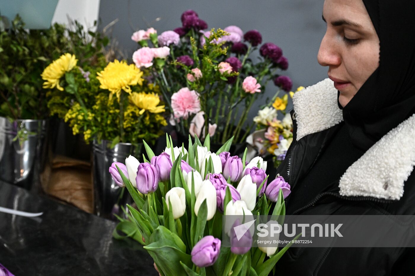 Russia Women’s Day Flowers Selling