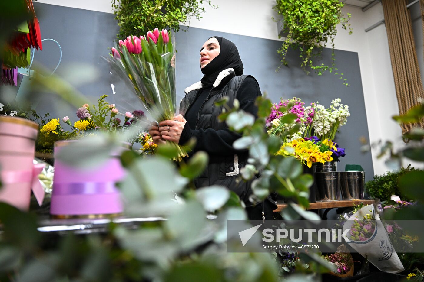 Russia Women’s Day Flowers Selling