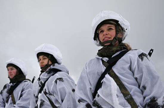 Russia Defence Female Cadets Training