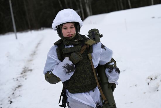 Russia Defence Female Cadets Training