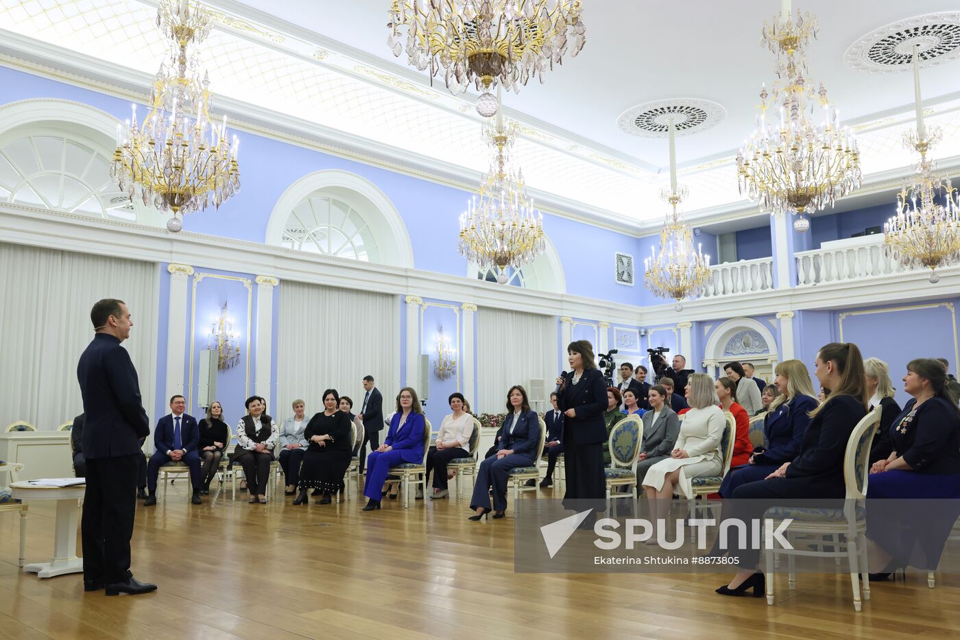 Russia Medvedev Women's Day
