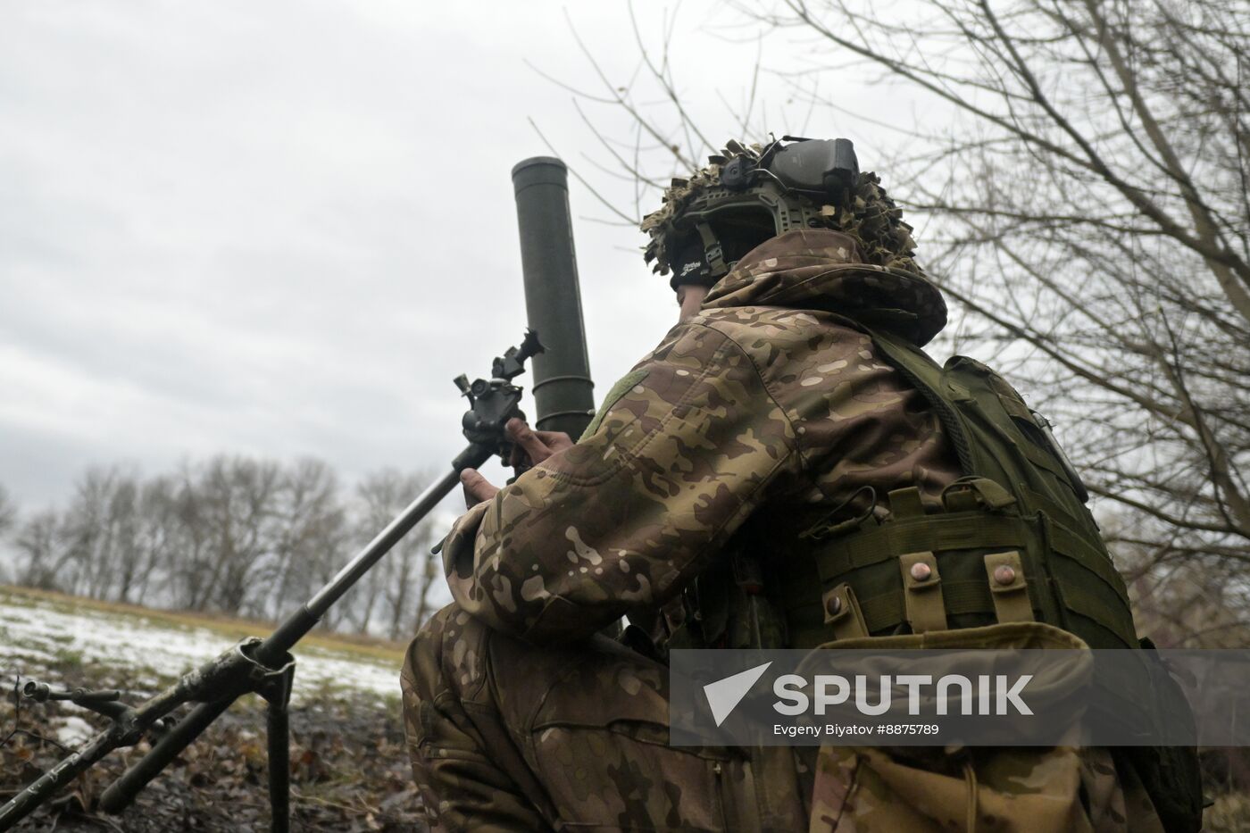 Russia Ukraine Kursk Attack Mortar Crew