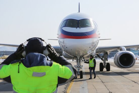 Russia New SSJ Passenger Jet Tests