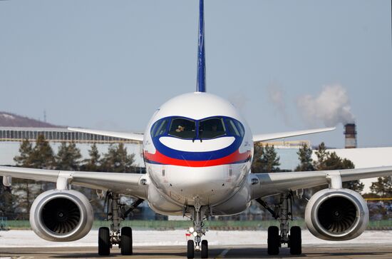 Russia New SSJ Passenger Jet Tests