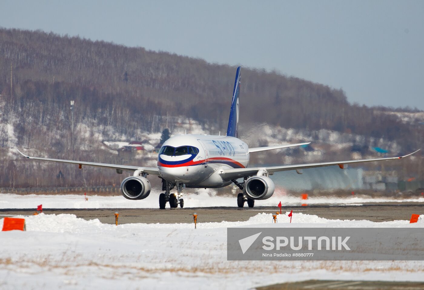 Russia New SSJ Passenger Jet Tests