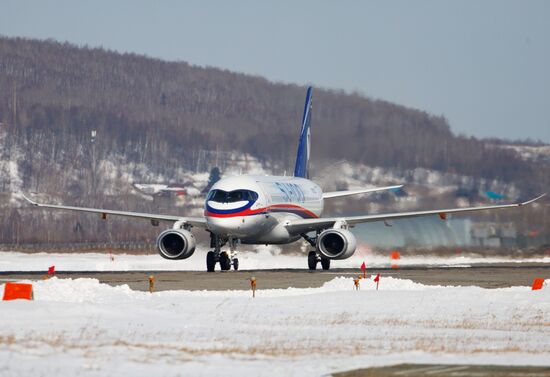 Russia New SSJ Passenger Jet Tests