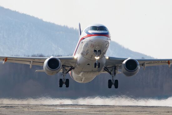 Russia New SSJ Passenger Jet Tests