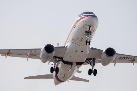 Russia New SSJ Passenger Jet Tests