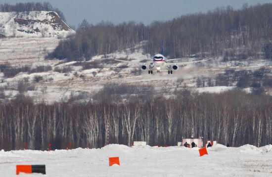 Russia New SSJ Passenger Jet Tests