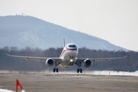 Russia New SSJ Passenger Jet Tests