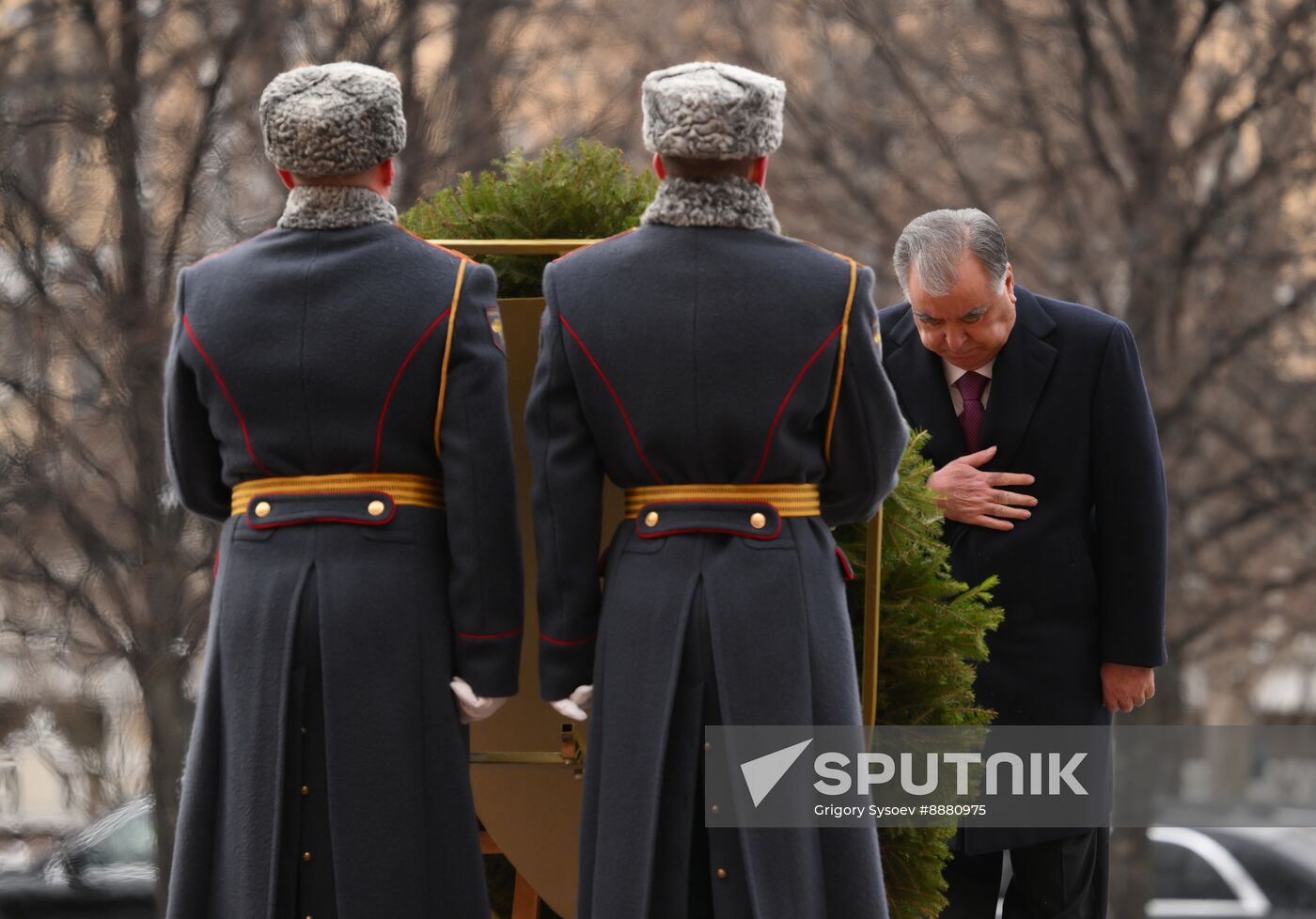 Russia Tajikistan Wreath Laying