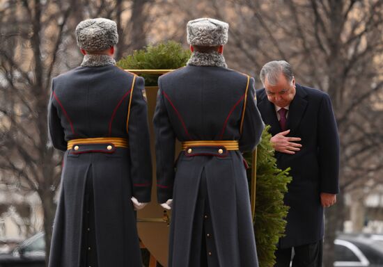 Russia Tajikistan Wreath Laying