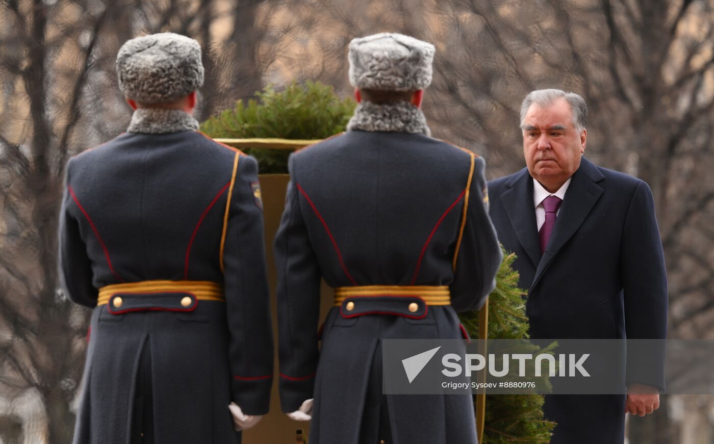 Russia Tajikistan Wreath Laying
