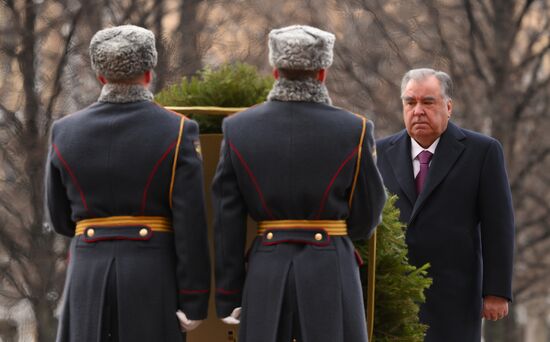 Russia Tajikistan Wreath Laying