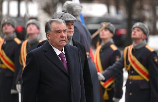 Russia Tajikistan Wreath Laying