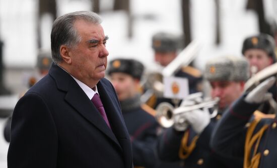 Russia Tajikistan Wreath Laying