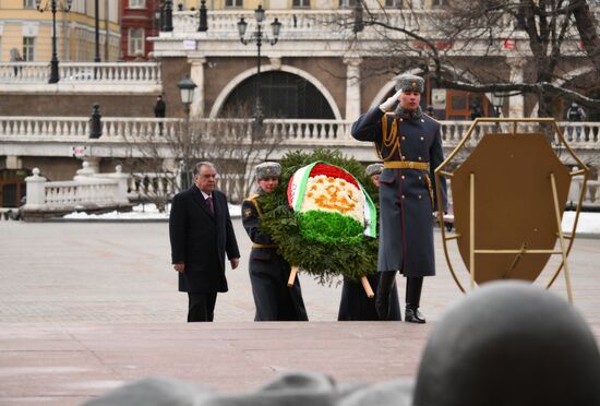 Russia Tajikistan Wreath Laying