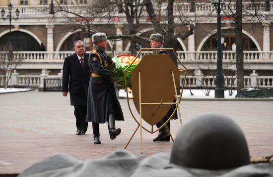 Russia Tajikistan Wreath Laying