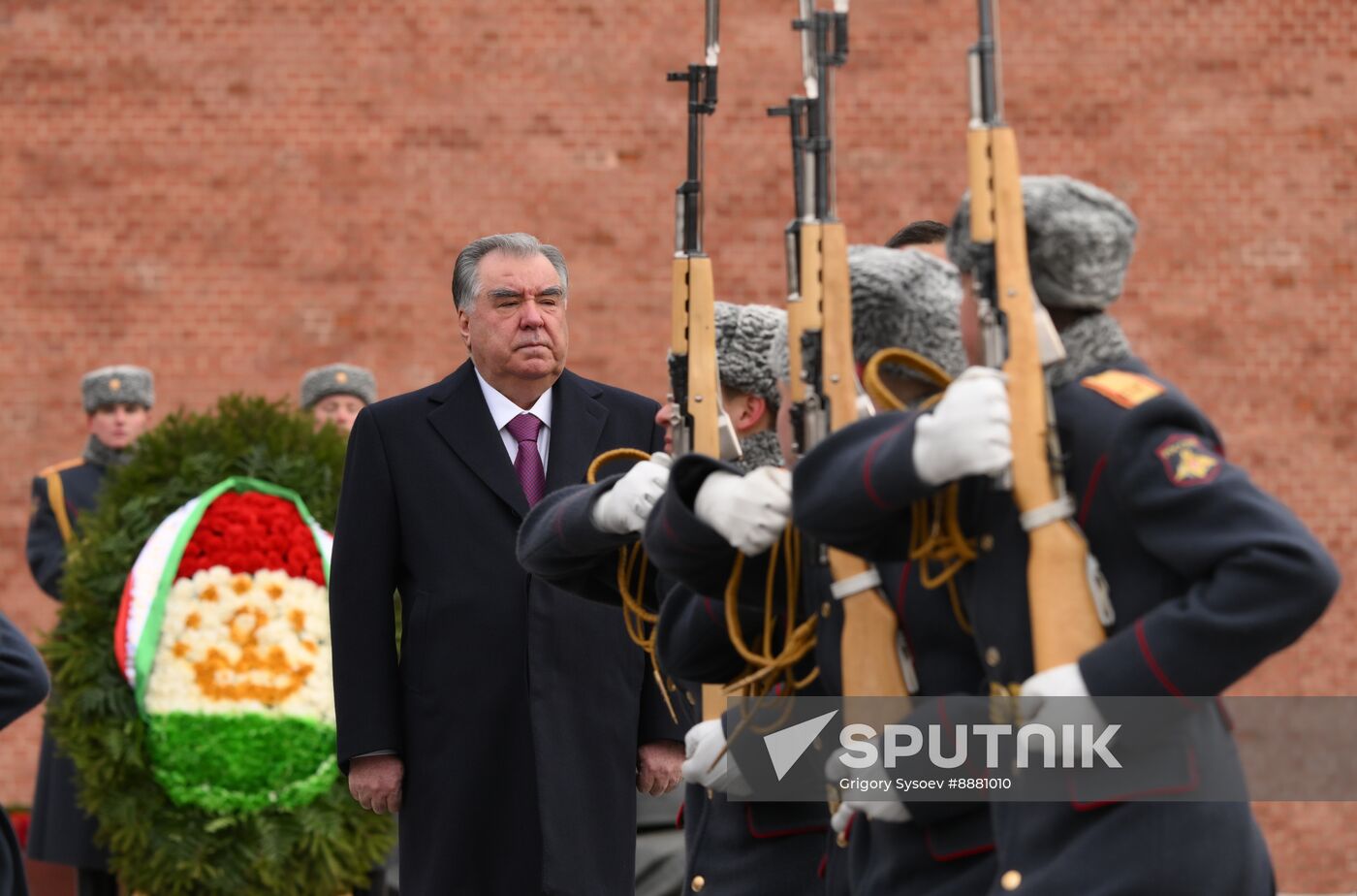 Russia Tajikistan Wreath Laying
