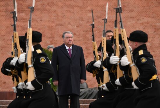 Russia Tajikistan Wreath Laying