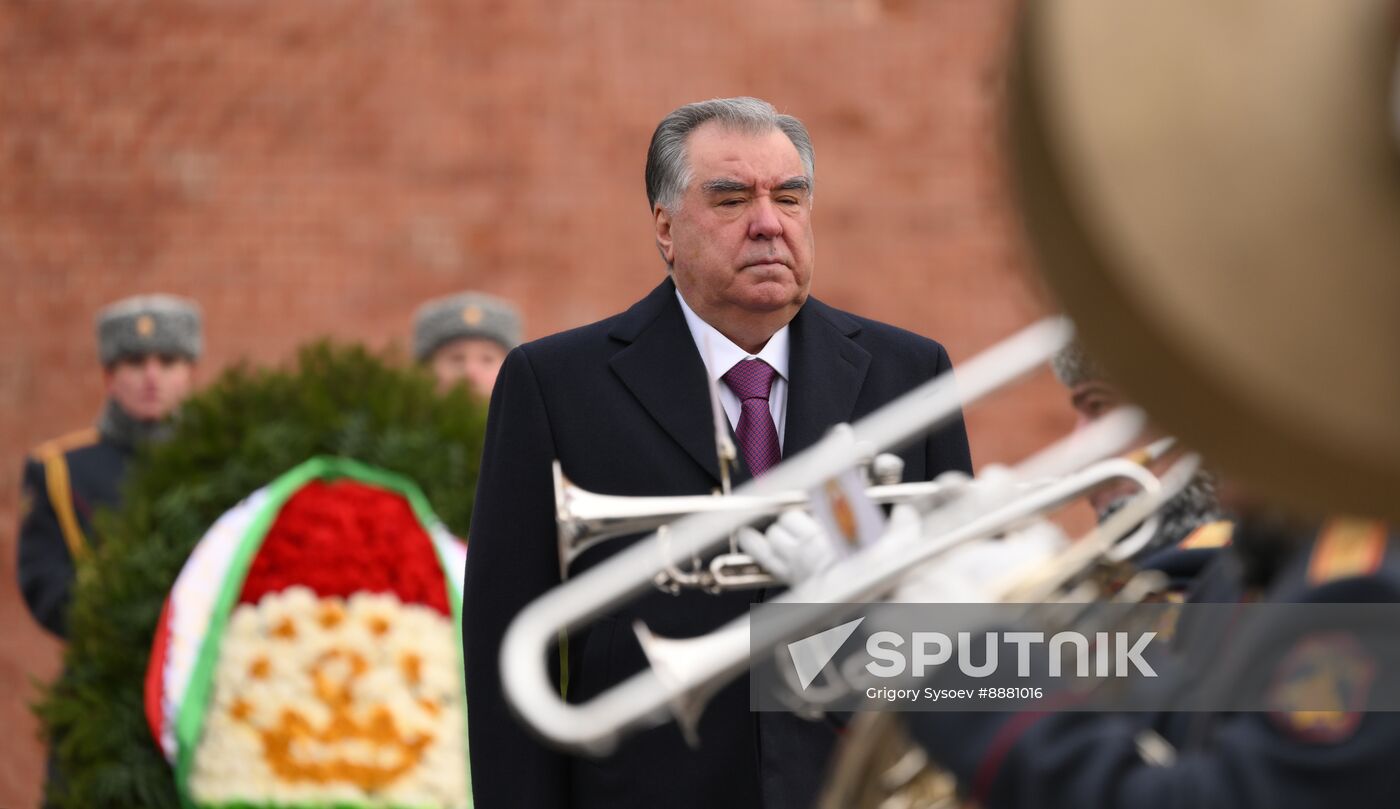Russia Tajikistan Wreath Laying