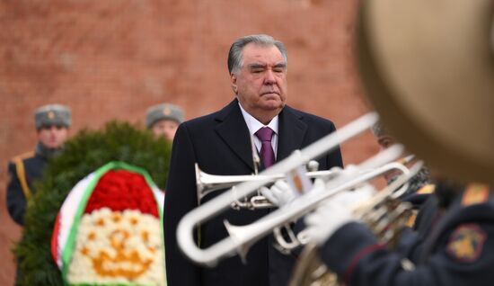 Russia Tajikistan Wreath Laying