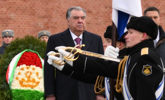 Russia Tajikistan Wreath Laying