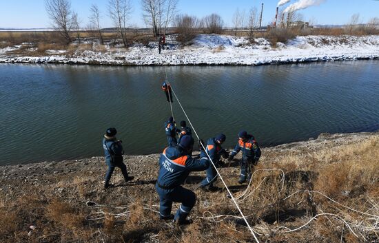 Russia Spring Flood Drills