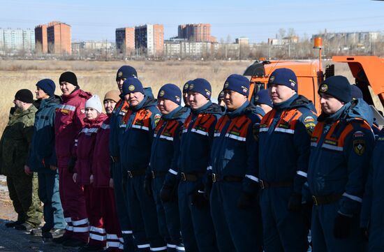 Russia Spring Flood Drills