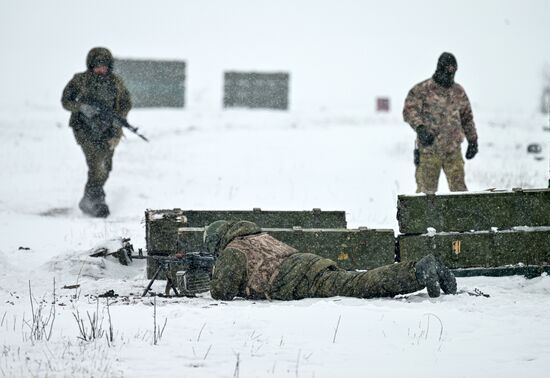 Russia Ukraine Military Operation Volunteer Corps Training