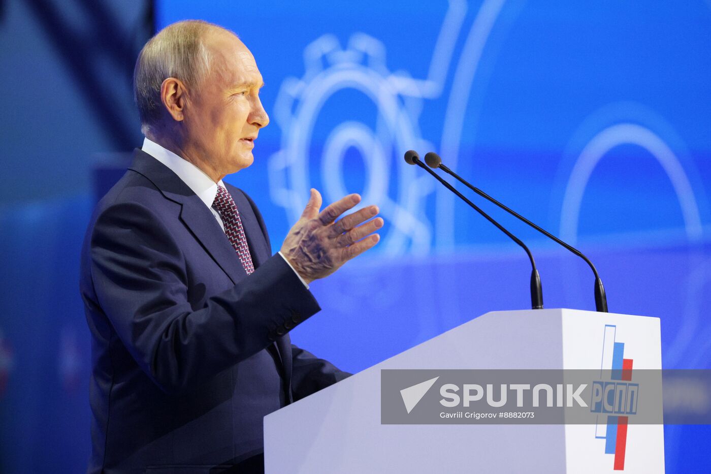 Russia Putin RSPP Congress