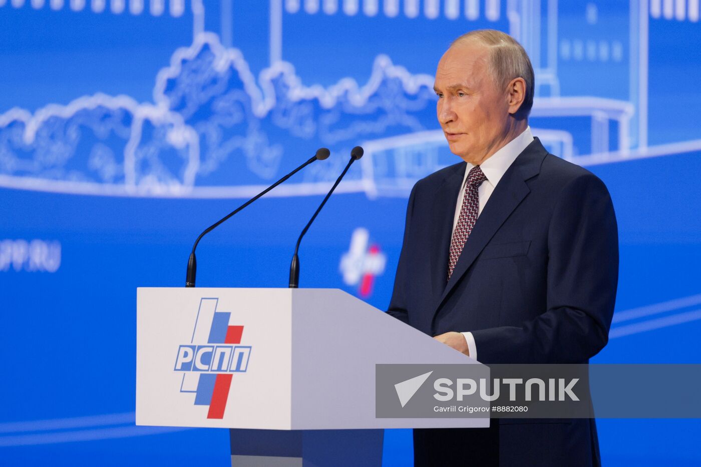 Russia Putin RSPP Congress