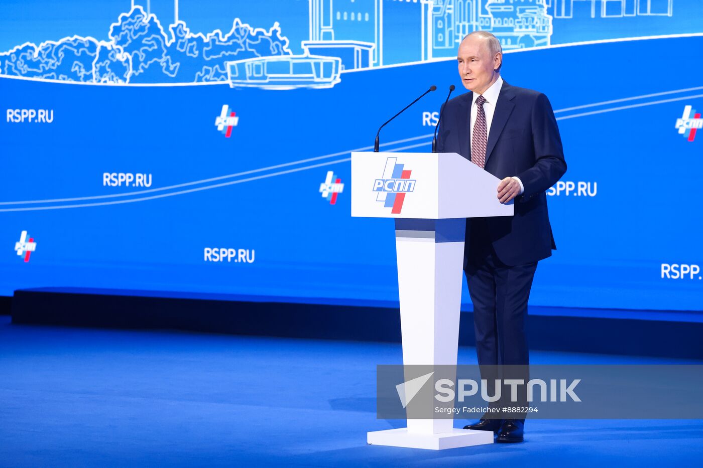 Russia Putin RSPP Congress