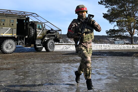 Russia National Guard Cadets Training