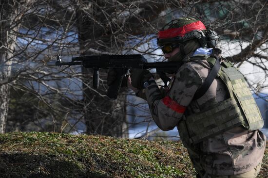 Russia National Guard Cadets Training