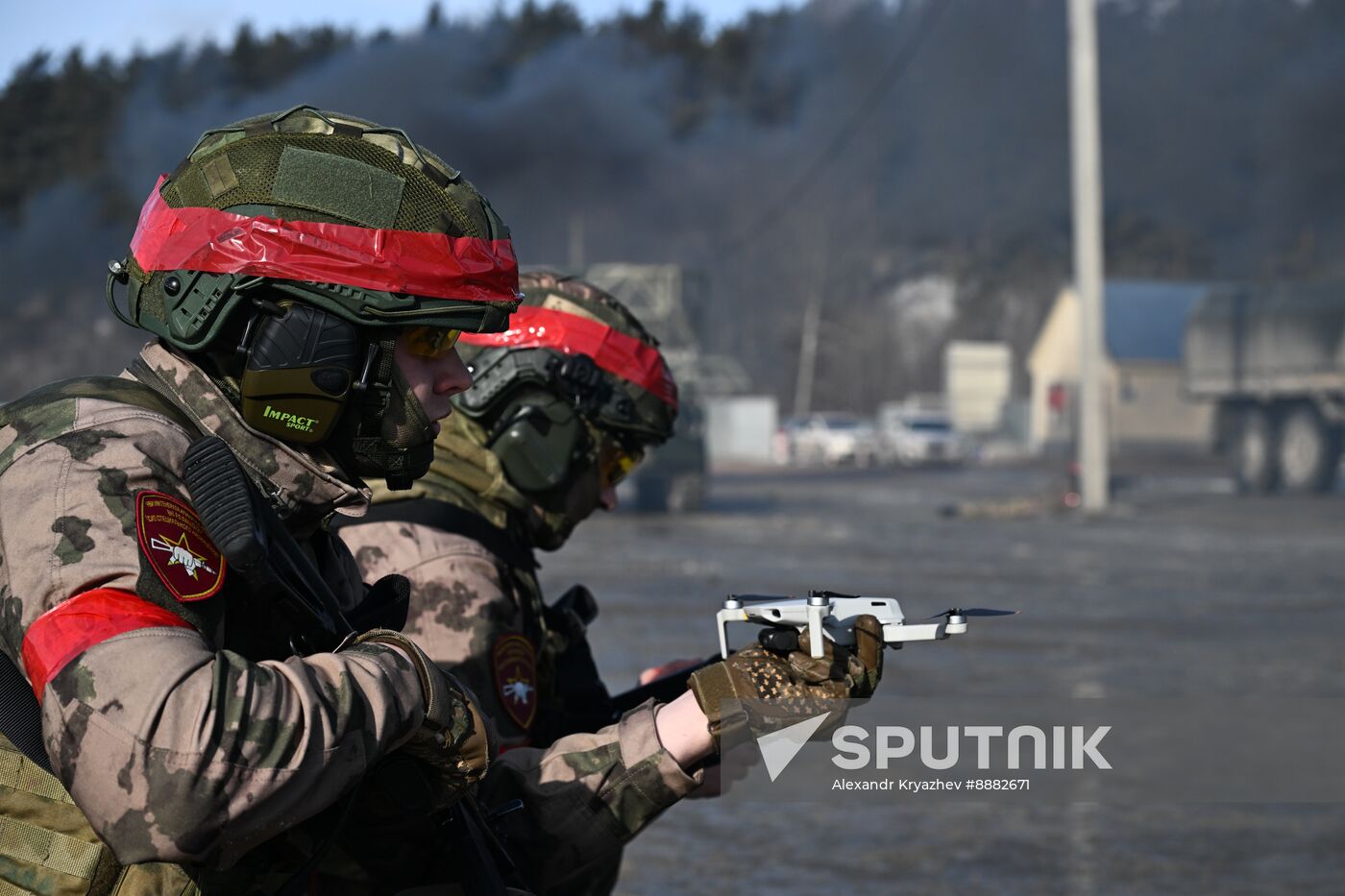 Russia National Guard Cadets Training