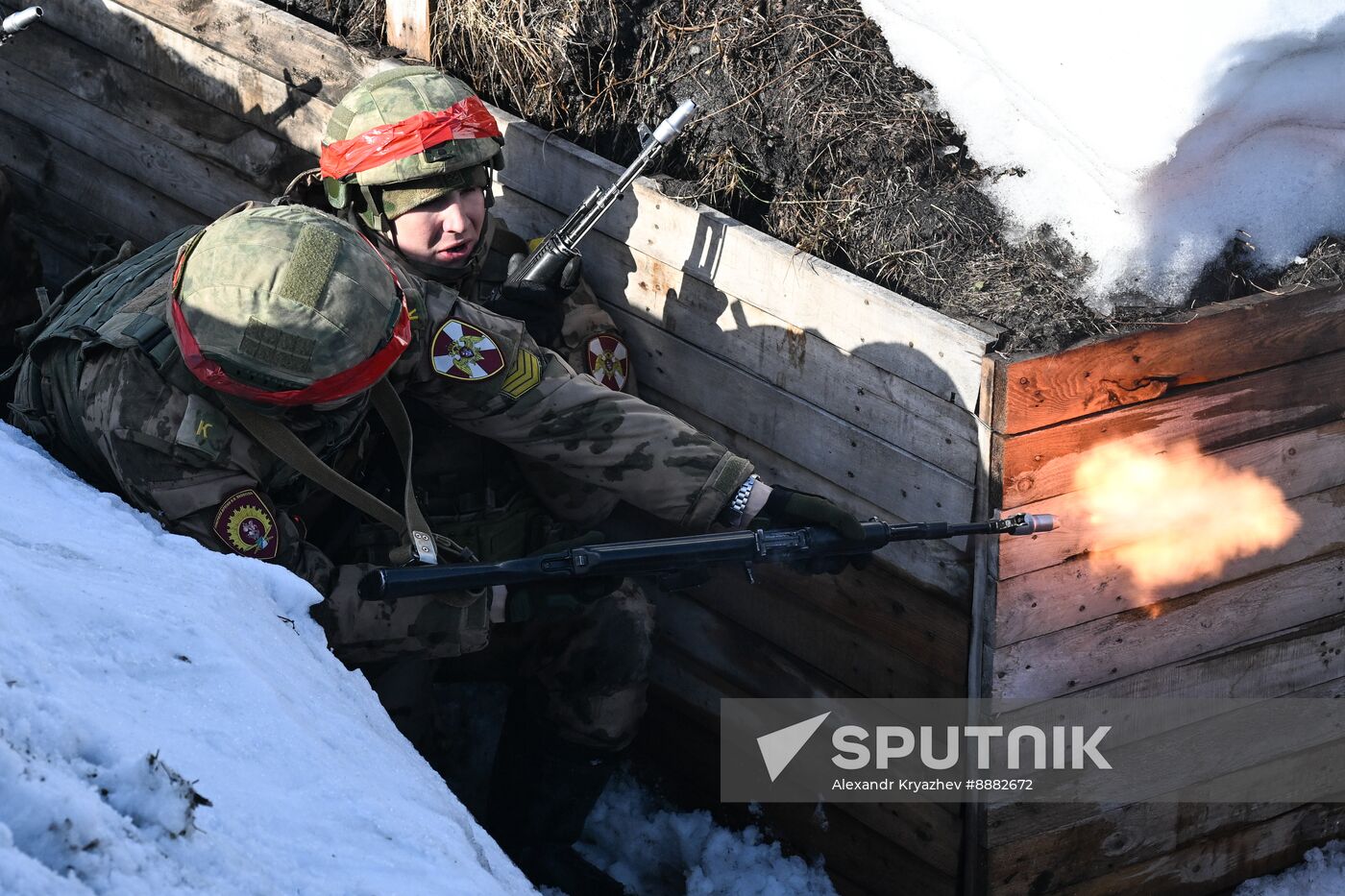 Russia National Guard Cadets Training