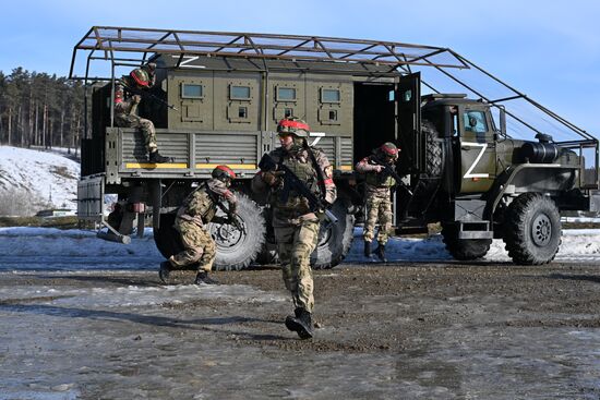 Russia National Guard Cadets Training