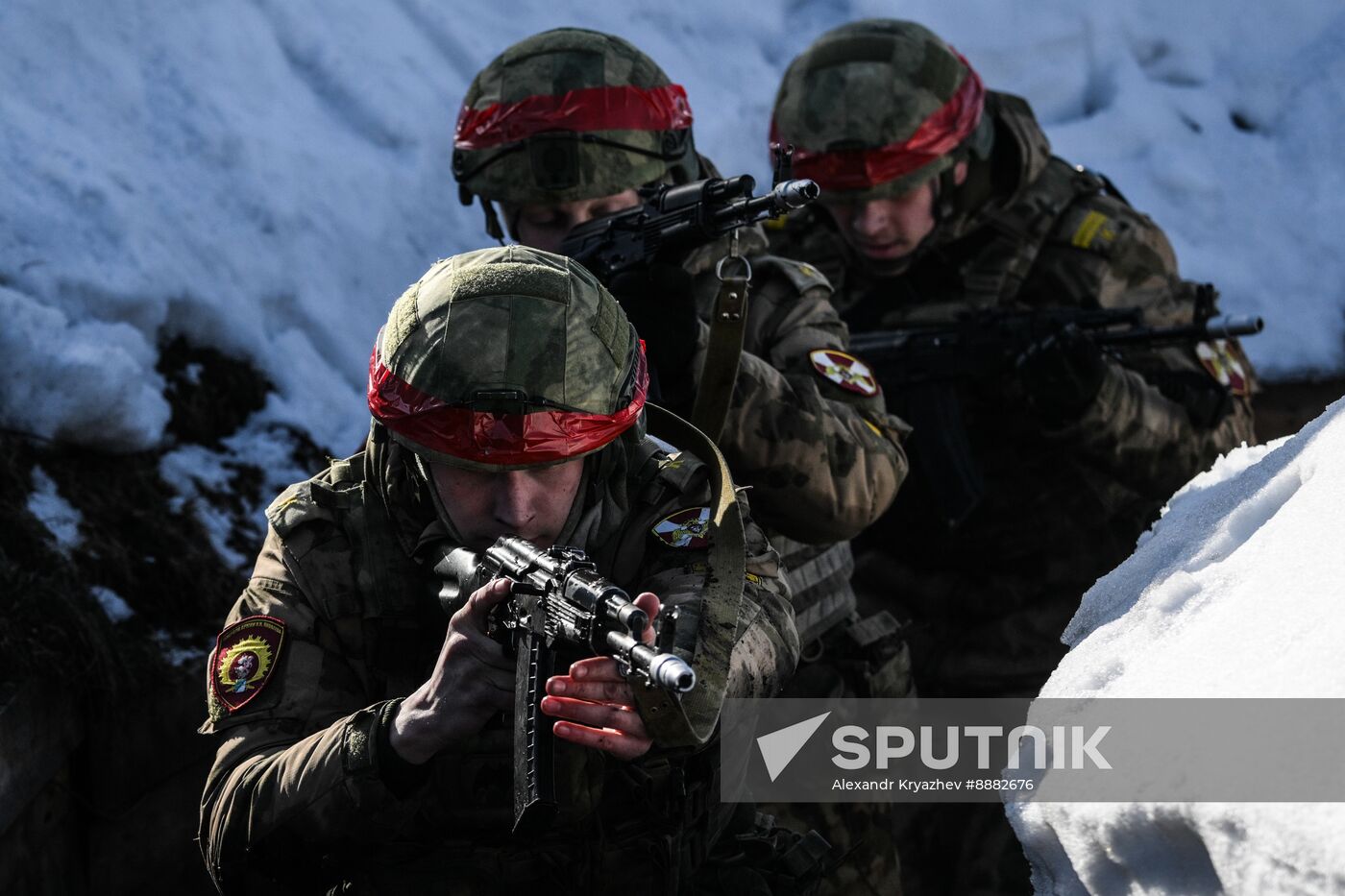 Russia National Guard Cadets Training