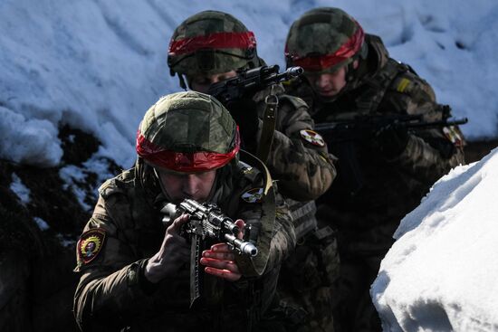 Russia National Guard Cadets Training