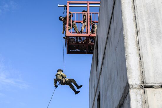 Russia National Guard Cadets Training