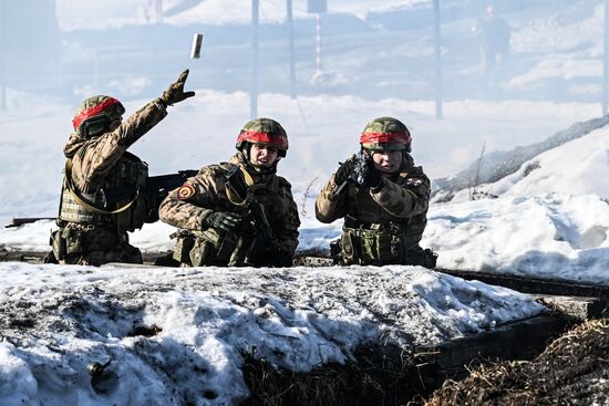 Russia National Guard Cadets Training